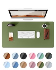 Leather Desk Pad Protector, Office Desk Mat, Large Mouse Pad, Non-Slip PU Leathe