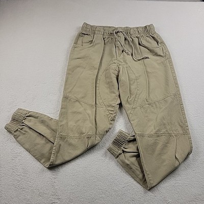 Rok Canvas Elastic Waist Joggers Khaki Men s Size M Streetwear Casual Pants
