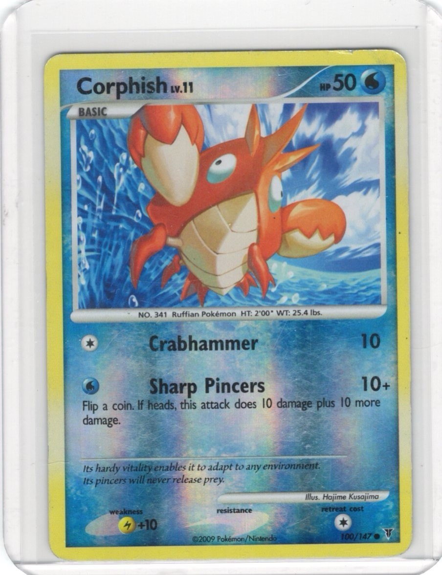 Pokemon Card - Corphish Reverse - 100/147 - Supreme Victors - 2009