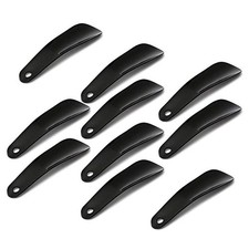 10 Pcs 4 inch Small Black Plastic Shoe Horns Fit Your Heel Childrens Horns