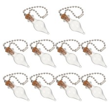 10PCS Glass Vial Keychain: Mini Corked Bottle Charm - Fillable Pendant Jar -
