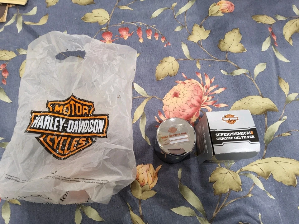 Filtro de aceite Harley Davidson OEM cromado Super Premium 5 nuevo en caja original Foto 2 de 3