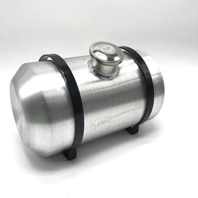 JSD 2.9 Gallons 8'' x14'' Aluminum Spun Round Gas Tank Fuel Cell Tank Center Fill