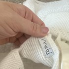 Mebi White Knit A-Line Dress 6M Long Sleeve Bow Button Back Formal Party — photo 2