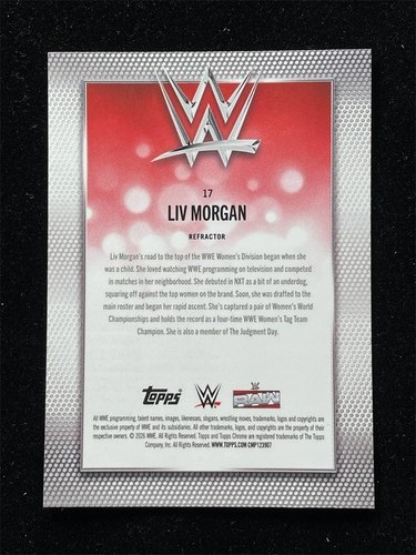 2026 Topps Chrome WWE Liv Morgan #17 Refractor - Picture 2 of 2