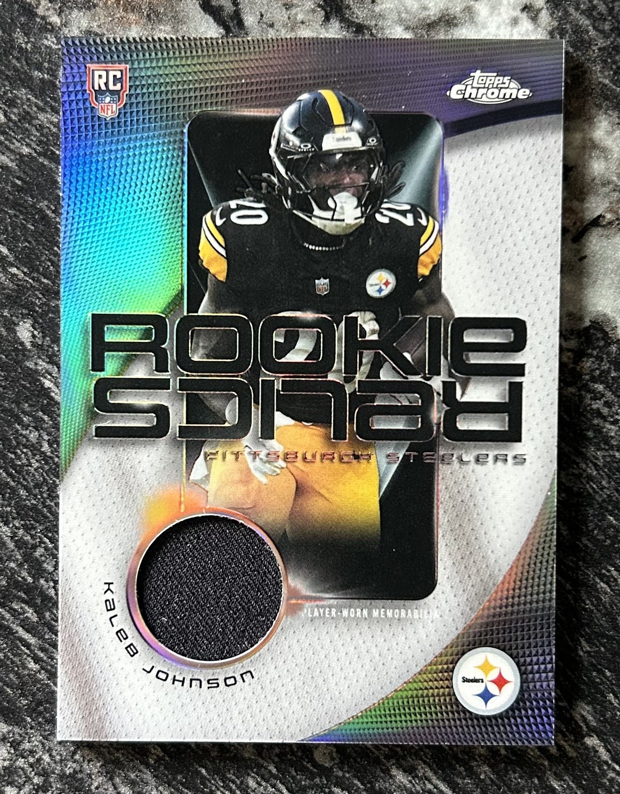 2025 Topps Chrome - Rookie Relics Kaleb Johnson #RR-KJ (MEM, RC)
