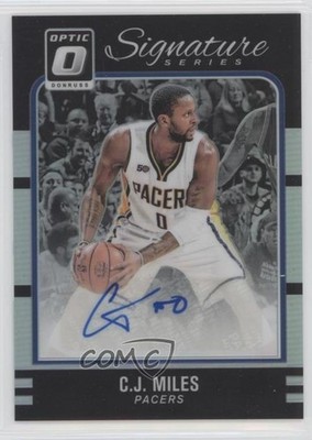 2016 Panini Donruss Optic Signature Series Holo Silver Prizm CJ Miles Auto 5l1
