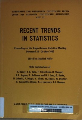 Recent trends in statistics : proceedings of the Anglo-German Statist. Meeting,