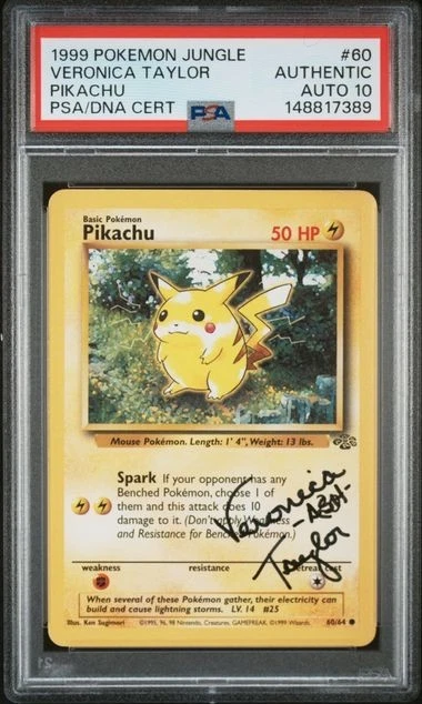 Pikachu Pokémon TCG Grade 10 Jungle Individual Collectible Card