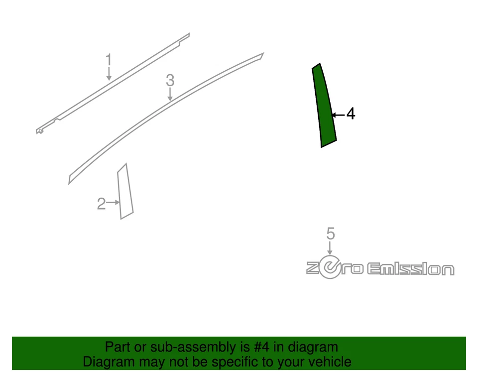 Подлинный Nissan 2018-2022 Nissan LEAF — аппликация 802D3-5SK1A - Изображение 2 из 2