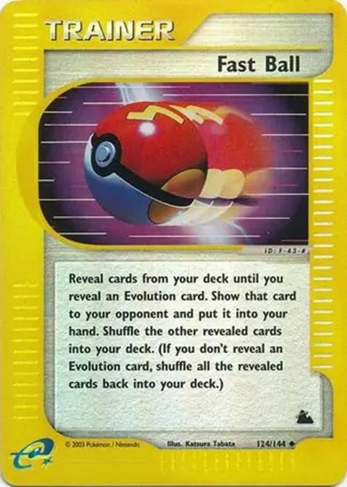 Fast Ball - 124/144 - Pokemon Skyridge Reverse Holo Rare Card LP