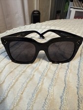 Auth Celine Tilda CL41076/S Black Square Sunglasses With Case