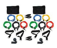 Workout Exercise Bands for Resistance Training with Door Anchor Mount 20 Pc Set