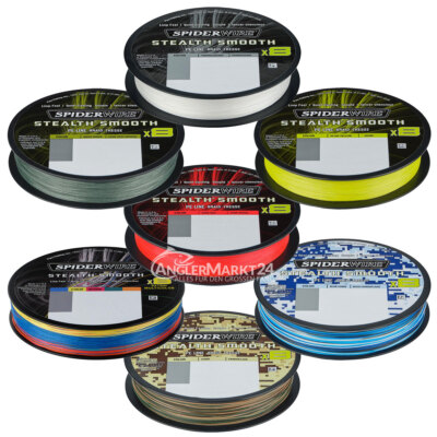 300m SB-Spule NEW Spiderwire Stealth SMOOTH 8 Originalspule Farbauswahl Schnur
