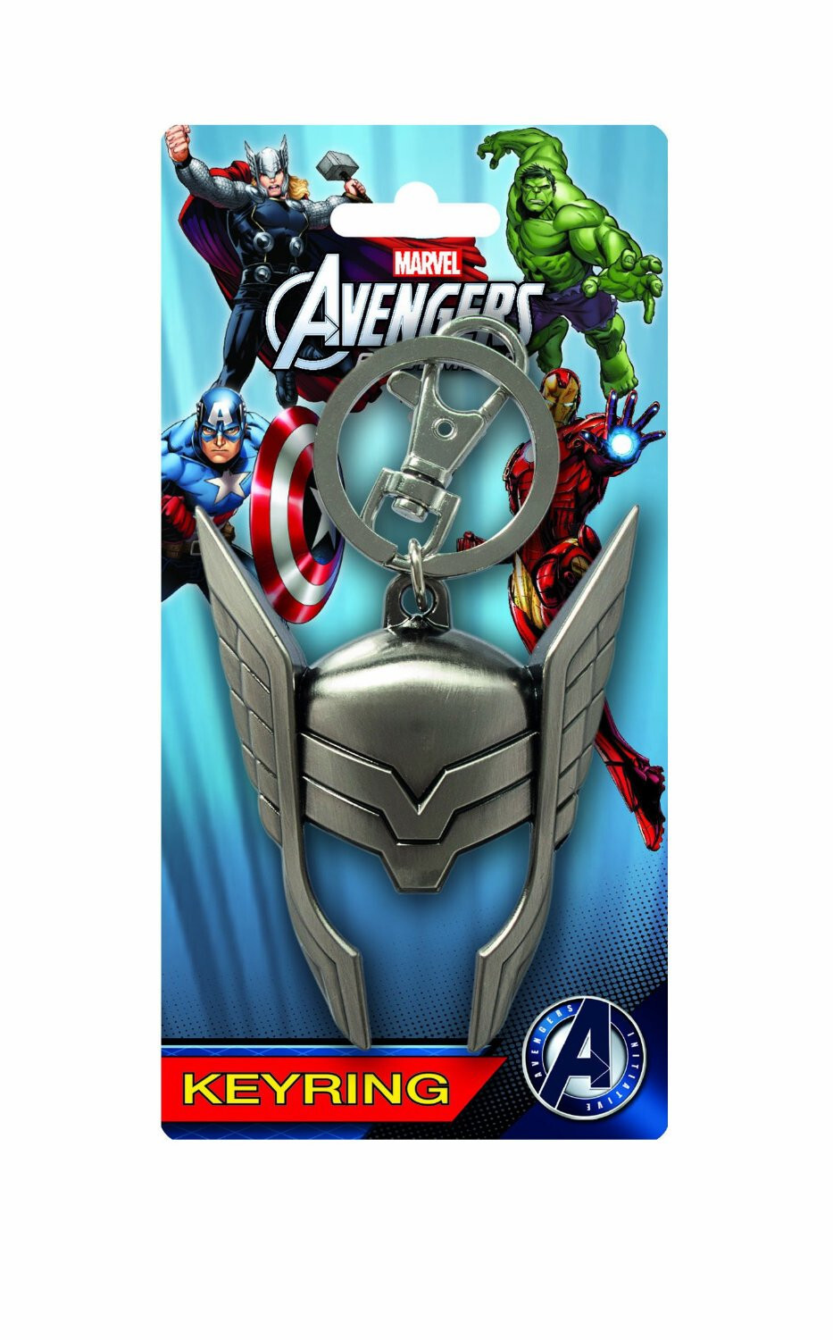 Marvel Avengers Thor Helmet Pewter Keychain