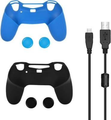 Bonacell Silicone Skin Covers and Thumbstick Caps Set for PS4 Controller