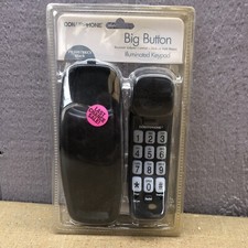 NEW CONAIR PR5007BKCS Black Big Button Phone Illuminated Keypad Wall/Desk Mount