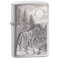 Zippo Timberwolves Emblem Lighter - Brushed Chrome Zippo Timberwolves Emblem Lighter - Brushed Chrome