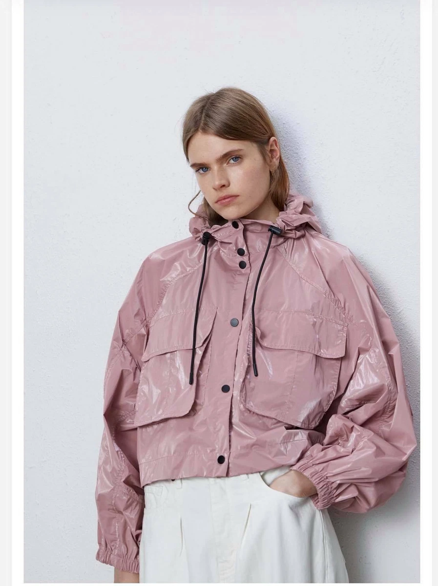 ZARA NEW WOMAN SS20 PINK SHINY JACKET TRF NEW WITH TAG size XS