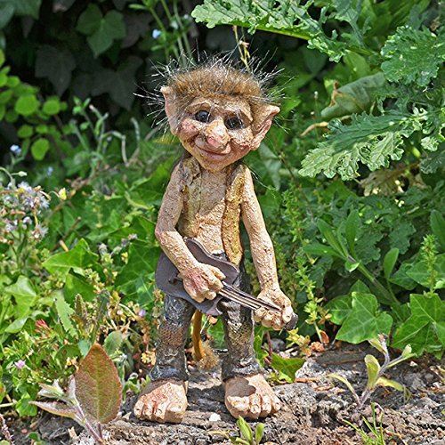 Troll with Guitar Garden Ornament Sculpture Figurine Statue Home