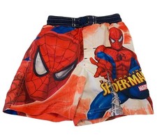 The Amazing Spiderman Boys Size 3T Swim Trunks Shorts Marvel Red Blue