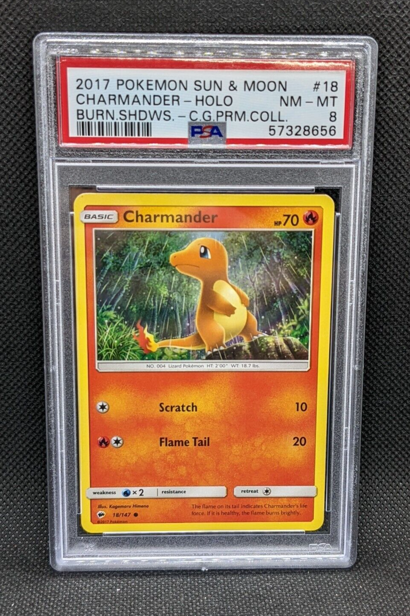 PSA 8 CHARMANDER 18/147 Burning Shadows Premium Collection Holo