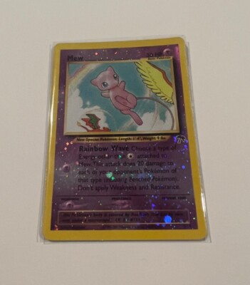 how much is a 1995 mew pokemon card worth 1995-2001 Holographic 1/18 Rare You will receive the 1st Edition version of this card. Rare Mew Black Star Promo