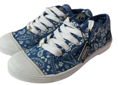 CANVAS SCHUHE DENIM PUMPS FREIZEIT SNEAKER FLACH TURNSCHUHE GR. 2,5