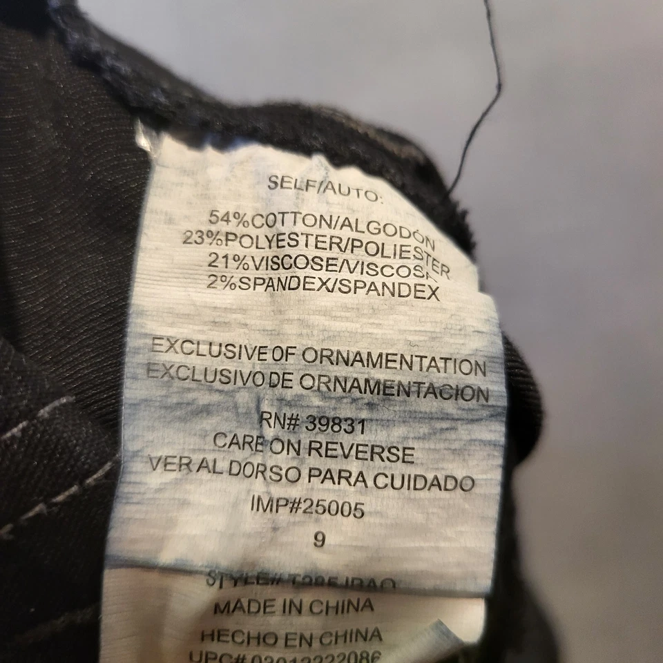 Pantalones elásticos de pierna ajustada negros talla 9 Jolt Juniors bolsillo con cremallera Foto 4 de 4