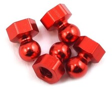 CRC CLN13844 Damper Tube Hex Ball Studs Red  4 