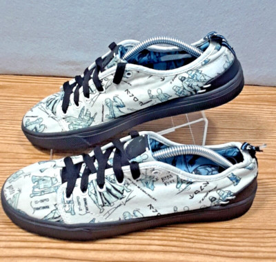 Star Wars Trvl Lite Shoes Womens 7.5 Low Lace Up Unique Sketch Print Rare Toms 