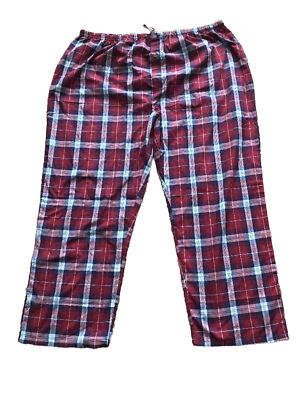 CW CLASSICS PAJAMA PJ LOUNGE PANT RED WHITE PLAID SLEEPWEAR UNISEX 3X NEW