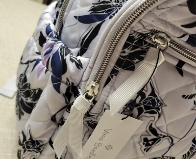 Vera Bradley Campus Backpack Twilight Garden White Black  display picture 3