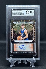 2021-22 Panini Obsidian Rookie Eruption Orange Santi Aldama /50 SGC 10 Auto 9 MT