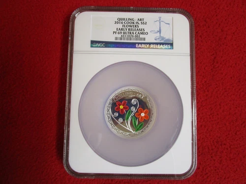 2016 Cook Islands $2 Silver Quilling Art - Flowers NGC PF69 UC ER SKU39677