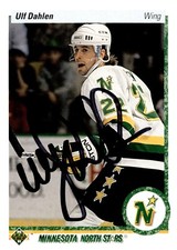 Ulf Dahlen - Signed 1990-91 Upper Deck Card #283