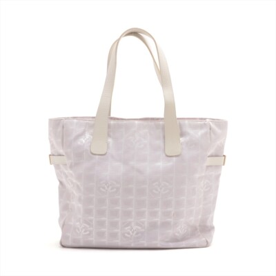PRE-LOVED Chanel New Travel Line Nylon & Leather Tote bag light purple 7914749
