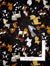 Dog Poodle Spaniel Animal Fabric By the Yard Cotton Timeless Treasures C1277