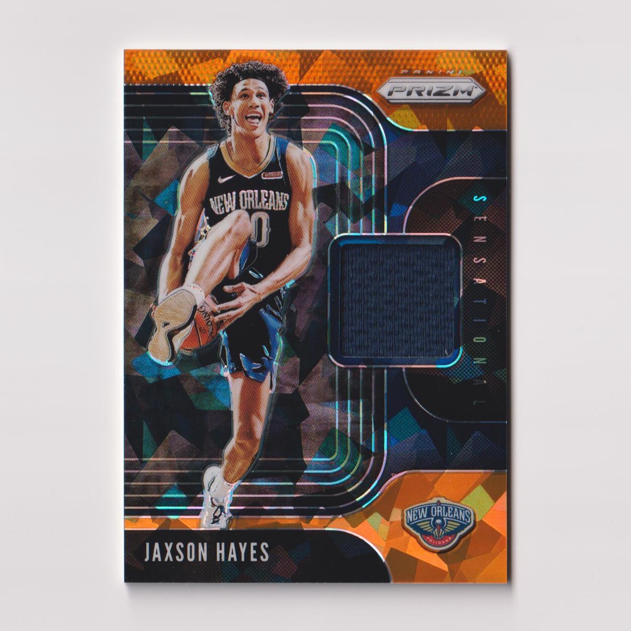 2019-20 Panini Prizm Sensational Swatches Orange Ice #SS-JXH Jaxson Hayes RC