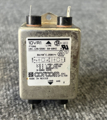 Corcom 10VR1 Two-Stage General Purpose RFI Power Line Filter 250VAC Used 
