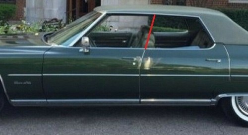 1971-1976 Electra DeVille Calais 98 4 dr hardtop rear door vertical window seals - Picture 2 of 3