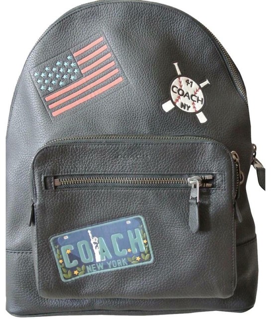 coach black backpack mens