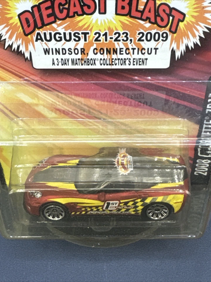 2009 Matchbox ORANGE 2008 CORVETTE ZR1 Exclusive 1st DIECAST BLAST Windsor RARE - Image 2 of 3