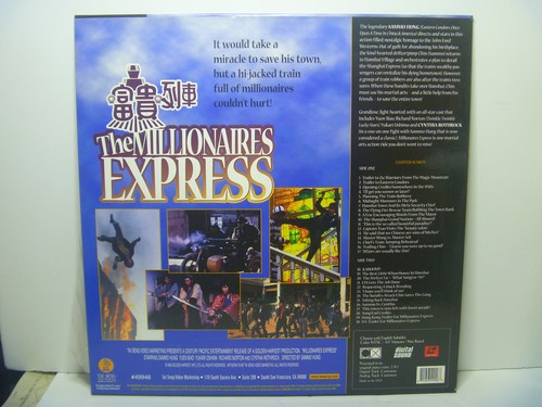The Millionaires Express Tai Seng Laserdisc Sammo Hung Cynthia Rothrock Richard - Imagen 2 de 4