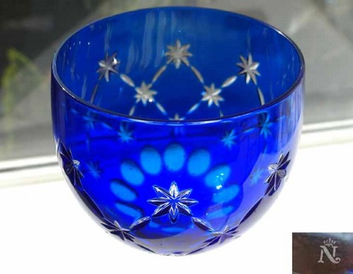 Wine Glass, Stemware Crystal Glas Cobalt Blue Nachtmann F522 - Picture 5 of 9