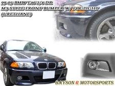 Fits 99-01 BMW E46 4dr 3-Series Sedan M-Style Front Bumper with Foglights