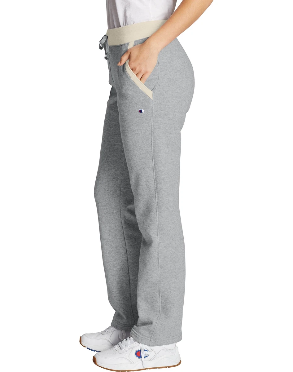 Champion Sweatpants Women's Open Bottom Pants Powerblend Fleece Soft  Pockets