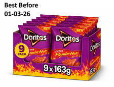 9X163g Doritos enhanced Flamin' Hot Sharing Bag Crisps BBE 03-26 RRP £21