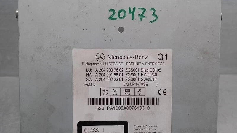 A2049007602 audio system für MERCEDES-BENZ CLASE GLK (W204) GLK 2008 5100518 - Bild 2 von 4