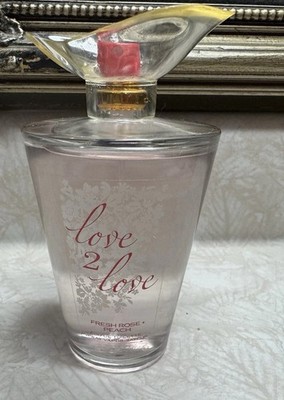 Rare Vtg Coty Love 2 Love FRESH ROSE & PEACH Eau de Toilette spray 3.4 oz NO BOX